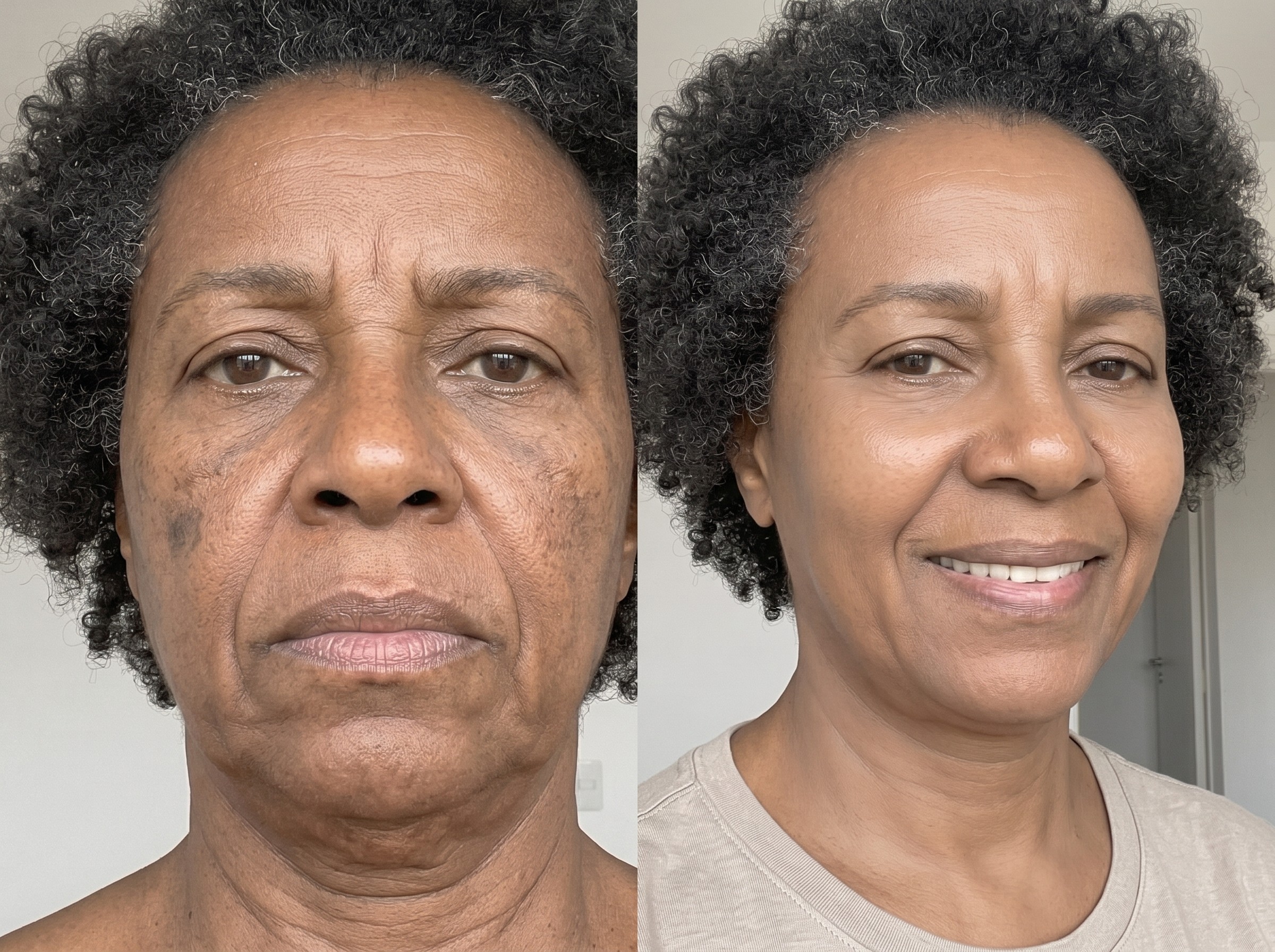 Antes e depois — ilustrativo